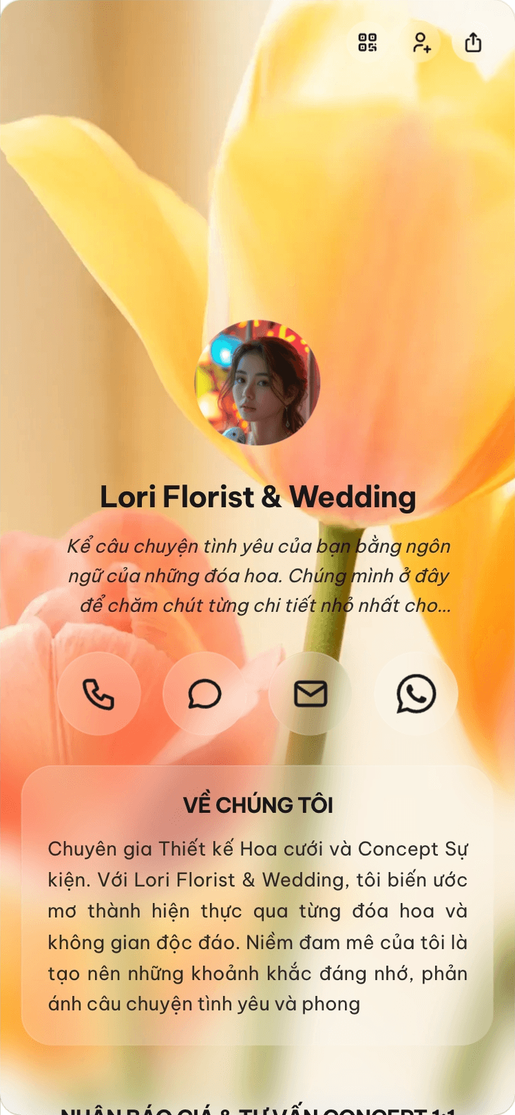 Trang bán hàng Lori